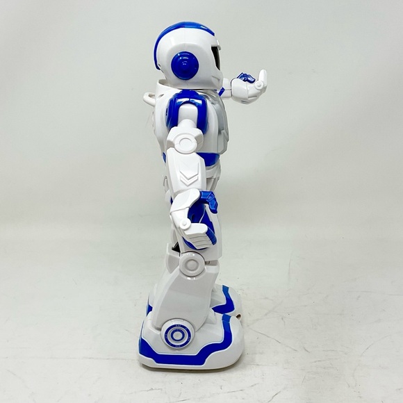 White and Blue Robot Toy with Remote - Picture 4 of 4